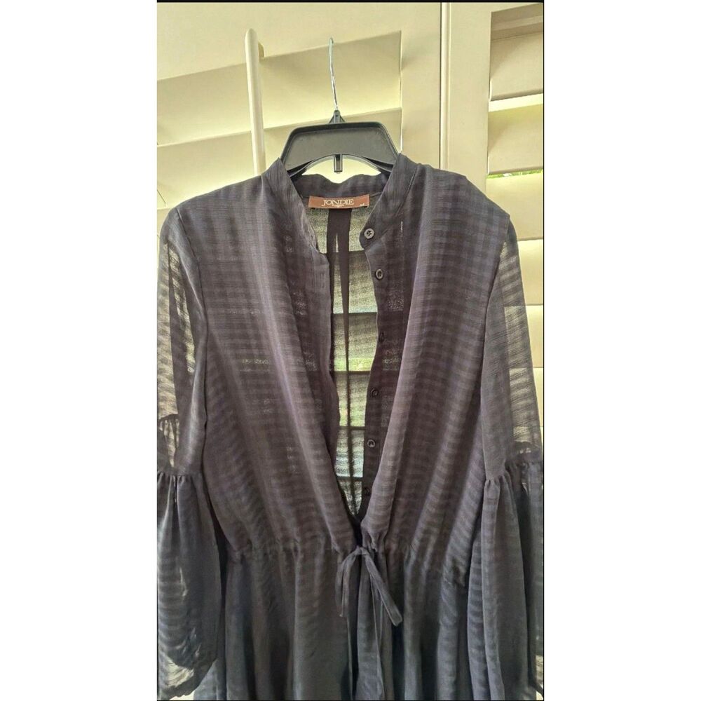 Button Up Mesh Mini Dress - Picture 2 of 3